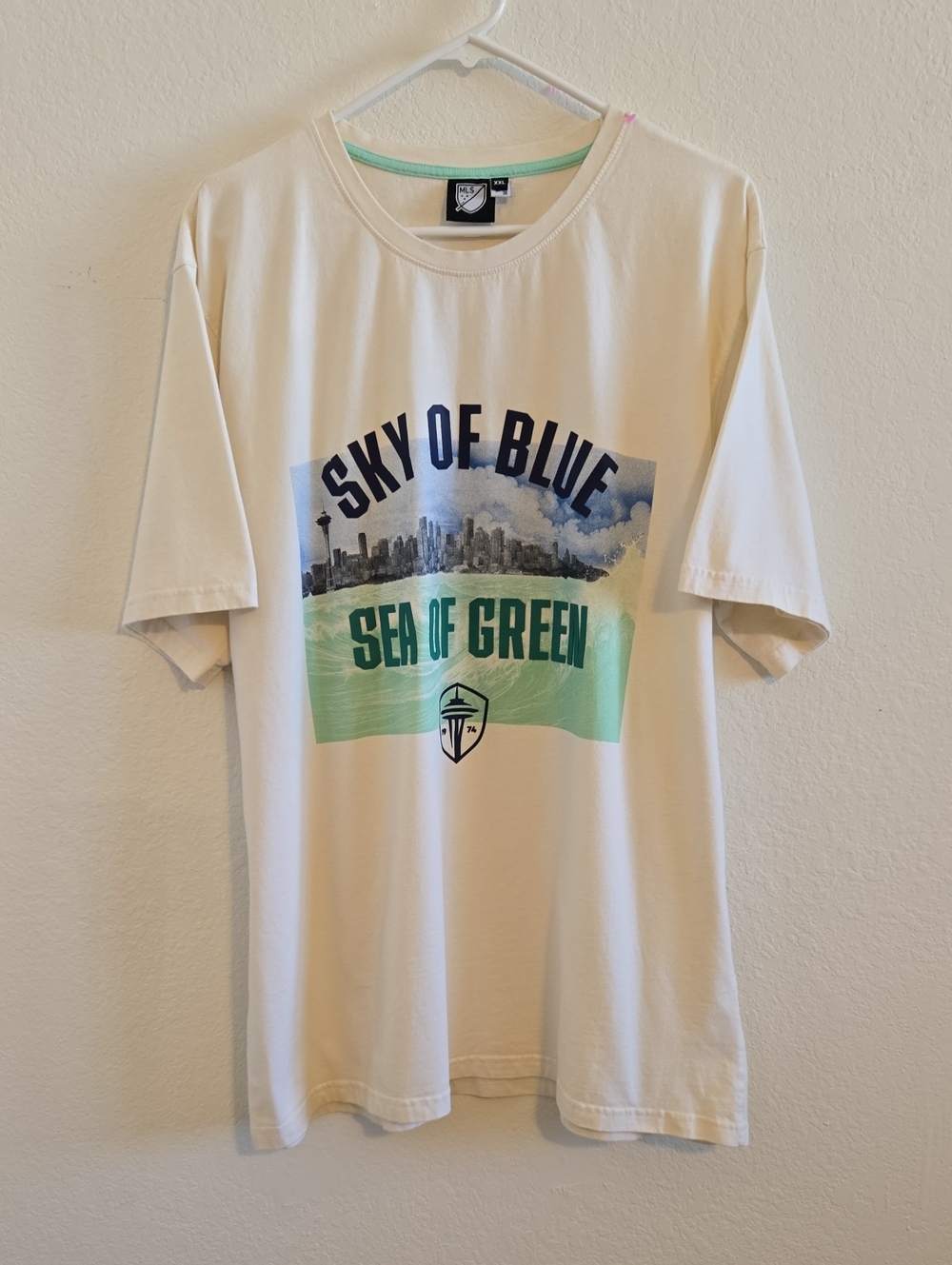MLS Seattle Sounders Sky of Blue/ Sea of Green Graphic Tee - White - XXL